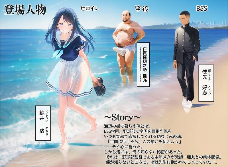 想いを寄せていた幼馴染みが中年メタボ教師（BMI40）と肉体関係だった件01