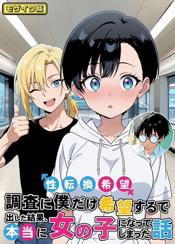 性転換希望調査に僕だけ希望するで出した結果、本当に女の子になってしまった話 モザイク版_page_1_cover