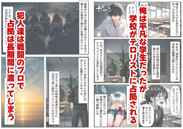学校占拠したテロリストに、俺は片思い女子と、無理やりセックスさせられる違法サイトより安全安心サンプルその1 (1)